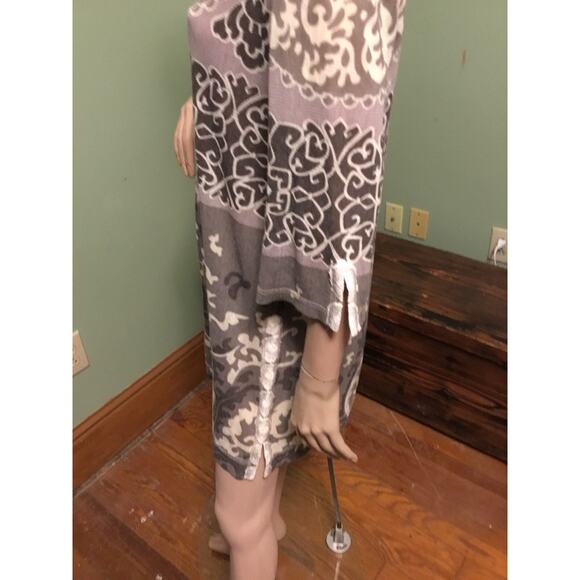 Vivienne Tam Beige/Brown Mesh 3/4 Sleeve Shift Mini Dress - Picture 9 of 10